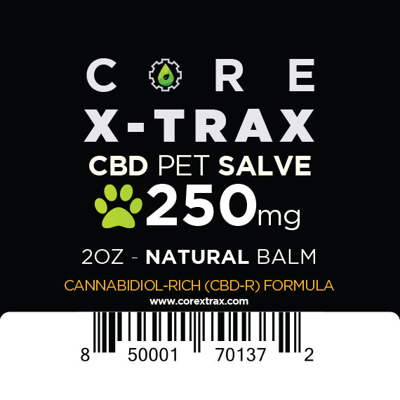 CoreXtrax CBD 250mg Pet Salve label