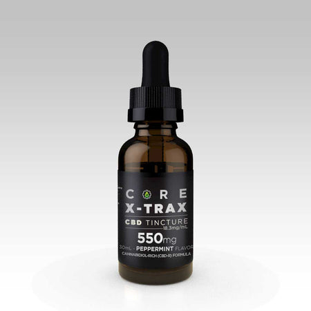 CoreXtrax CBD 550mg Tincture Peppermint bottle